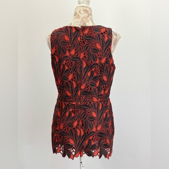 Ann Taylor Red and Black Fitted Embellished Tank Top - Picture 5 of 13